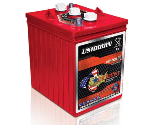 Тяговый аккумулятор U.S. Battery US 100DIN XC2 (6В, 199Ач, кислота)