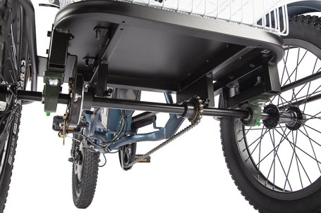 Трицикл электрический Eltreco Porter Fat 500 UP! (темно-синий)