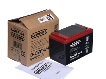 Тяговый аккумулятор Gelbert 6-DZF-24 (12В, 26Ач, AGM)