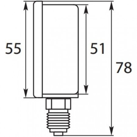 Манометр (250бар, 1/4"внеш, вход сбоку, D50мм, нерж) R+M