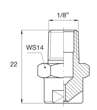 Форсунка 25035 (1/8ш, AISI 416) PNR