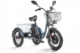 Трицикл электрический Eltreco Porter Fat 700 (темно-синий)