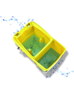 Ведро TTS ACTIONPRO (30 л, перегородка, колеса, 2 сливных отверстия, зеленый, 4шт)