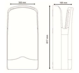 Сушилка для рук Nofer V-JET (автомат, синий)