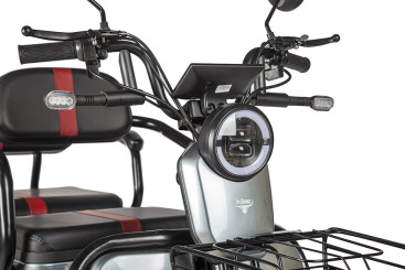 Трицикл электрический Rutrike Экипаж (серый)