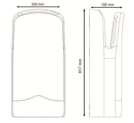 Сушилка для рук Nofer V-JET (автомат, темно-синий)
