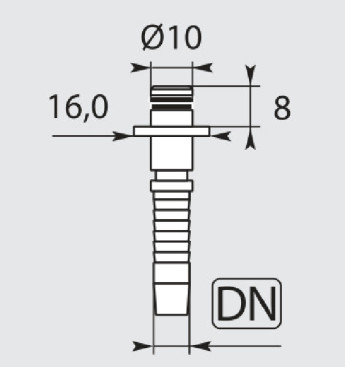 Фитинг высокого давления DKF-W (DN06, Karcher d10, лат) R+M