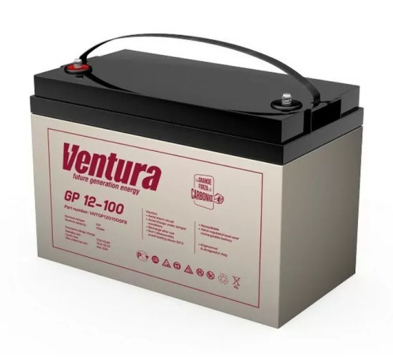 Тяговый аккумулятор Ventura GP 12-100 (12В, 100Ач, AGM)