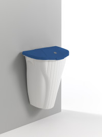 Ведро мусорное TTS Wall-Up (50л, настенное, крышка синий)