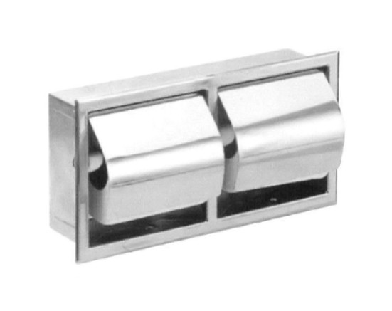 Держатель для туалетной бумаги Nofer (встраиваемый, для 2х рулонов)