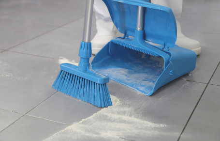 Комплект IGEAX щетка с совком (270х330х970мм, синий)