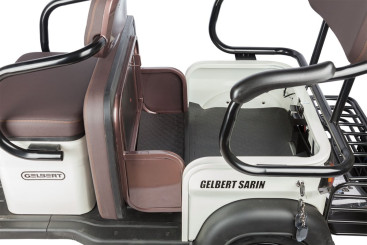 Трицикл электрический Rutrike Gelbert Sarin (48/60V, 1000W, коричнево-белый)