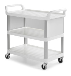 Тележка TTS Shelf B3700 (3 полки, верхняя закр, колеса d100мм, белый)