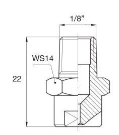 Форсунка 25055 (1/8ш, AISI 416) PNR