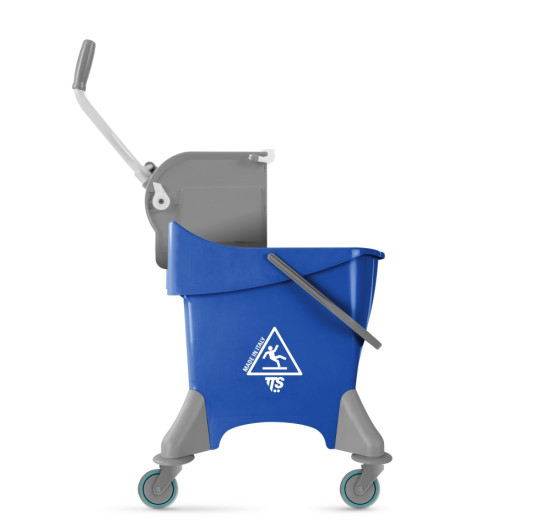 Ведро TTS ActionPro (30 л, колеса, отжим O-KEY, синий)