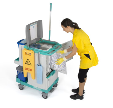 Тележка TTS Magic System 850V (2х20л, дозатор, выдв. ящик, держ. мешка 90л)