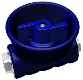 Кран для пенного пистолета PA RPS (1/2"г-г, 24бар, 80л/мин, синий)