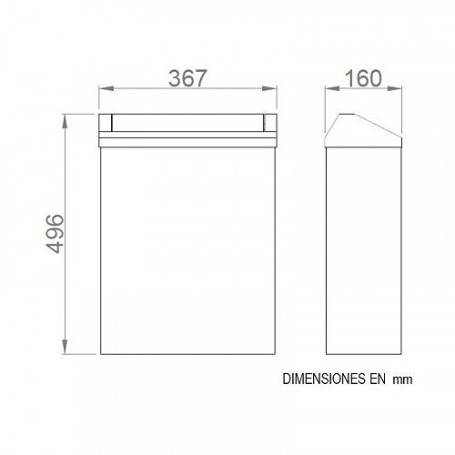 Контейнер для мусора Nofer настенный (23л, нерж., хром)