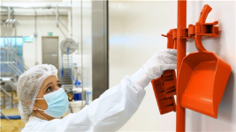 Гигиеничное настенное крепление Vikan (420мм, красный)