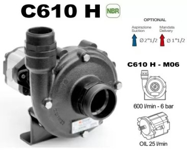 Насос центробежный Comet C610H-M11 (11.8 бар, 655 л/мин, с гидромотором)