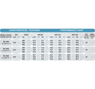 Насос высокого давления Bertolini RX 3250 (500бар, 32л/мин)