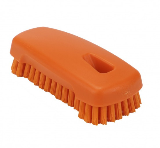 Щетка ногтевая FBK (125х55мм, жесткая, оранжевый)