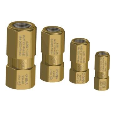 Обратный клапан PA VNR-O (1/2"г-1/2"г, 150бар, 80л/мин, лат)