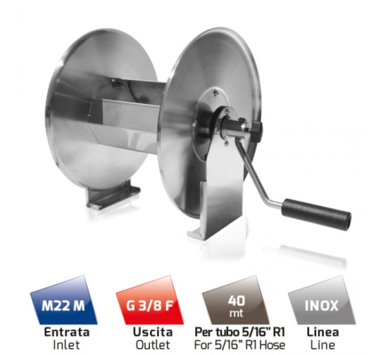 Катушка высокого давления MTM HRS40 (400бар, 40м, нерж)
