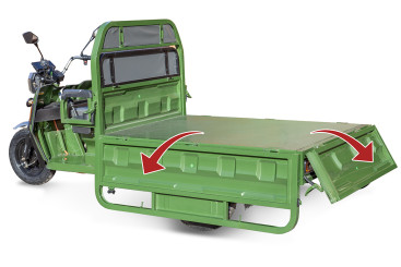 Трицикл электрический Rutrike Маяк 1500 60V1000W (серый)