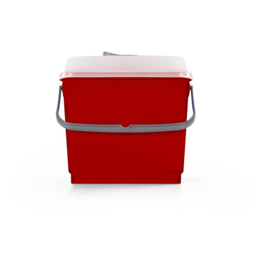 Ведро TTS (4л, крышка, полипропилен, красный)
