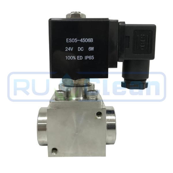 Клапан электромагнитный DN 10 (160бар, 3/8г-г, латунь, -24В) TITAN