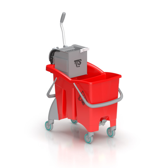 Ведро TTS ACTIONPRO (30л, отжим O-KEY, 2 слив. отверстия, красный, 4 шт)