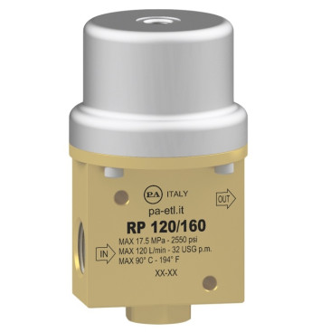 Клапан пневматический PA RP120/160 (160бар, 120л/мин, 3/4"г-3/4"г)