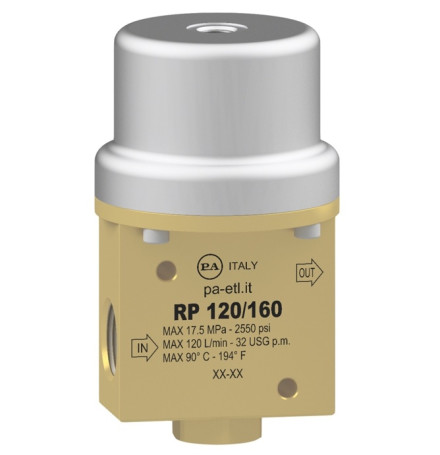 Клапан пневматический PA RP120/160 (160бар, 120л/мин, 3/4"г-3/4"г)