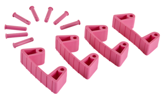 Зажим Vikan (розовый, 4шт)