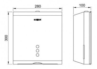 Диспенсер для бумажных полотенец Nofer (черный)