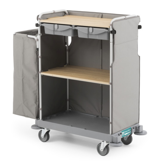 Тележка TTS GREEN HOTEL 870 (3 полки, 2 выдвижных ящика, колеса D150мм)