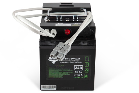 Тяговый аккумулятор RuTrike LiFePO4 (24В, 40Ач, ток 60А)