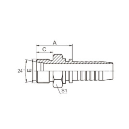 Фитинг высокого давления DKO-S (DN12, М22х1.5ш, оцинк) Robin