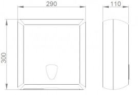 Диспенсер для бумажных полотенец Nofer BLACK (черный, пластик)