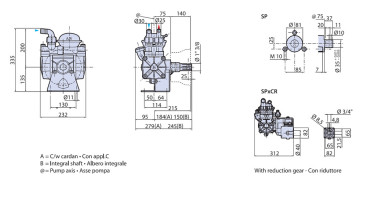 Мембранный насос AR 135 BP C (NBR, 20 бар, 128 л/мин, ВОМ 1"⅜)