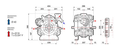 Мембранный насос Comet IDS 1401 (50 бар, 135 л/мин, ВОМ 1"⅜)