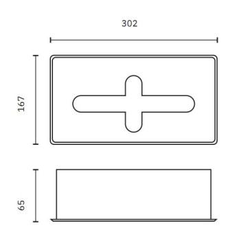 Диспенсер для салфеток Nofer (встраиваемый, глянец)