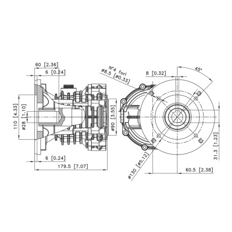 Редуктор Bertolini RE127 (VF) (1450-550о/мин) (321053973)