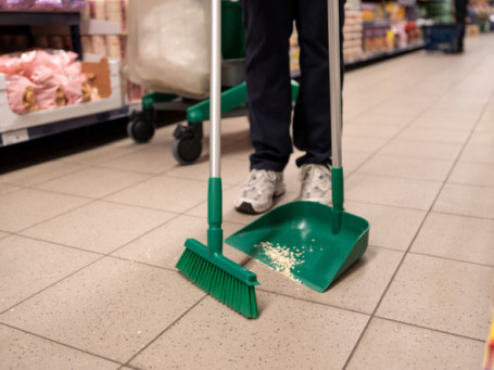 Комплект Vikan щетка с совком (330мм, зеленый)