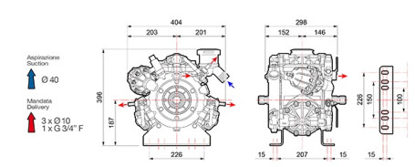 Мембранный насос Comet IDS 1201 (50 бар, 121 л/мин, ВОМ 1"⅜)
