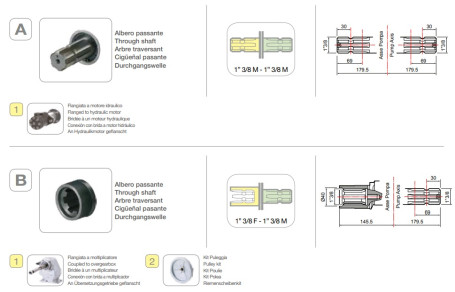 Мембранный насос Comet IDS 1201 (50 бар, 121 л/мин, ВОМ 1"⅜)