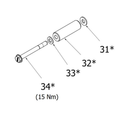 Комплект керамического  поршня HAWK FOG 15 мм