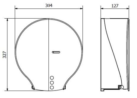 Диспенсер для туалетной бумаги Nofer (пластик, белый)