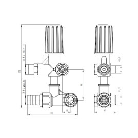 Регулятор давления TOR PR-1110 (250бар, 30л/мин, 3/8г-М22ш, X:18, Y:66)